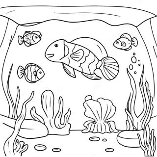 Colorful Underwater Scene Coloring Page 1902-1567