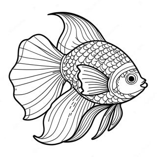 Beta Fish Coloring Page 19048-15928