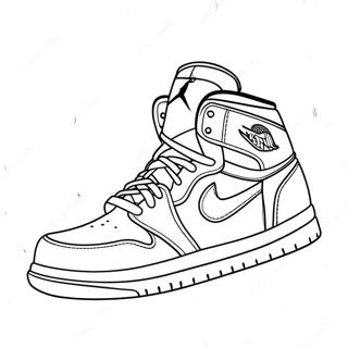 Air Jordan Sneakers In Action Coloring Page 19069-15945