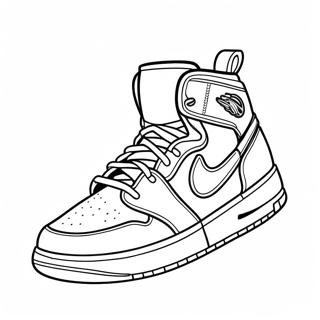 Air Jordan Sneakers In Action Coloring Page 19069-15947