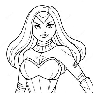 Starfire In Action Coloring Page 19089-15962