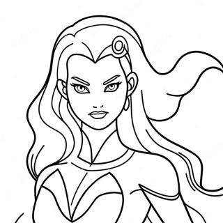 Starfire In Action Coloring Page 19089-15963