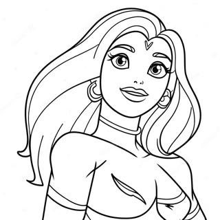 Starfire In Action Coloring Page 19089-15964