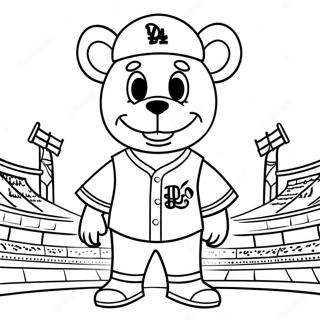 Dodgers Mascot Coloring Page 19099-15969