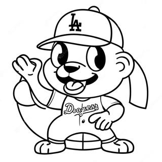 Dodgers Mascot Coloring Page 19099-15970