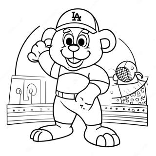 Dodgers Mascot Coloring Page 19099-15971