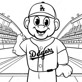 Dodgers Mascot Coloring Page 19099-15972