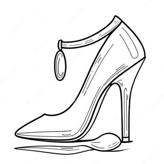 Elegant Stiletto High Heel Coloring Page 19129-15995