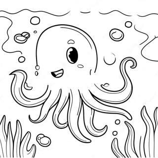 Playful Teenage Kraken Underwater Coloring Page 1912-1574