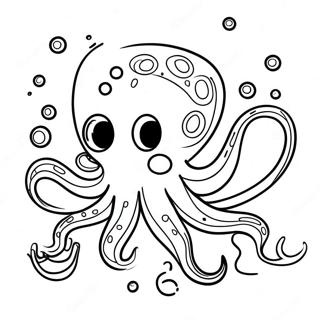 Playful Teenage Kraken Underwater Coloring Page 1912-1575