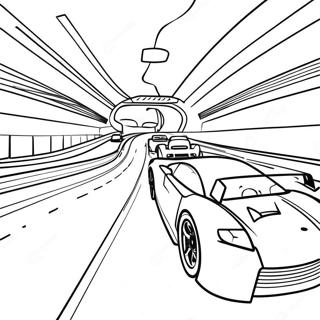 Race Track With Cars Coloring Page 19169-16028