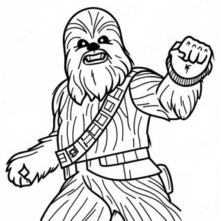 Chewbacca In Battle Pose Coloring Page 19189-16042