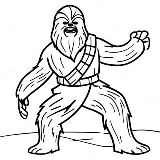 Chewbacca In Battle Pose Coloring Page 19189-16043