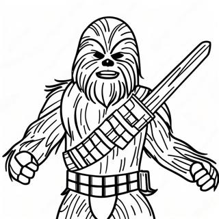 Chewbacca In Battle Pose Coloring Page 19189-16044