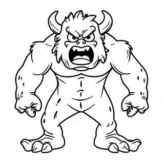 Angry Monster Coloring Page 19208-16053