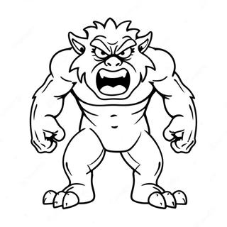 Angry Monster Coloring Page 19208-16055