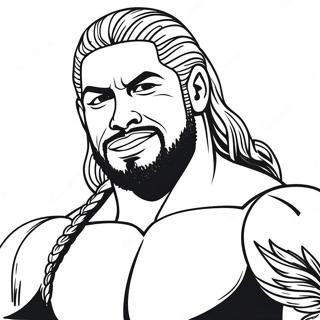 Roman Reigns Wwe Coloring Page 19228-16070