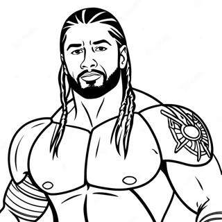 Roman Reigns Wwe Coloring Page 19228-16072