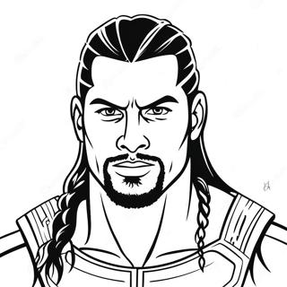 Roman Reigns In Action Coloring Page 19229-16074