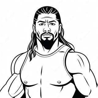 Roman Reigns In Action Coloring Page 19229-16075