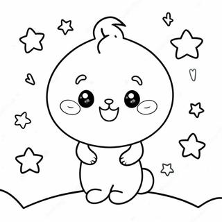 Cute Number 1 With Stars Coloring Page 19249-16092