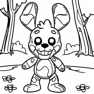 Springtrap In A Creepy Forest Coloring Page 19259-16097