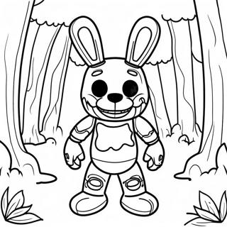 Springtrap In A Creepy Forest Coloring Page 19259-16100