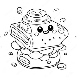 Cute S Mores With Smiling Faces Coloring Page 19289-16121