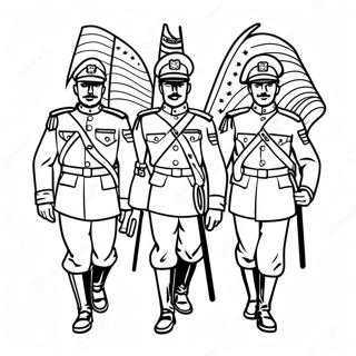 Patriotic Soldiers Coloring Page 192-157