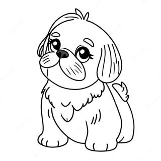 Shih Tzu Puppy Coloring Page 19318-16143