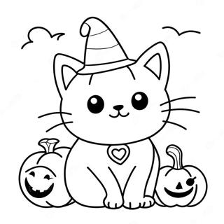 Halloween Kitty Coloring Page 19328-16151