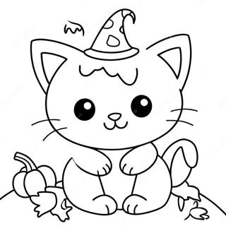 Halloween Kitty Coloring Page 19328-16152