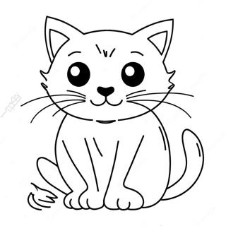 Spooky Black Cat Coloring Page 19329-16153