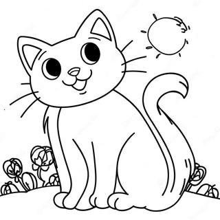 Spooky Black Cat Coloring Page 19329-16155