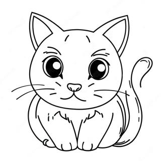 Spooky Black Cat Coloring Page 19329-16156