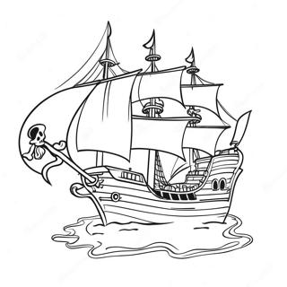 Pirate Ship Buccaneers Coloring Page 19359-16177