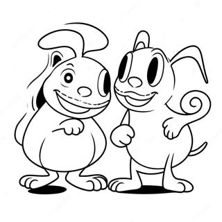 Ren And Stimpy Silly Adventure Coloring Page 19369-16185