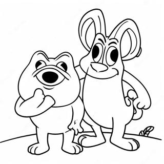 Ren And Stimpy Silly Adventure Coloring Page 19369-16186