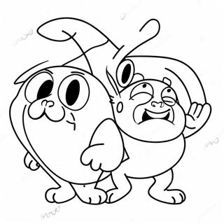 Ren And Stimpy Silly Adventure Coloring Page 19369-16187