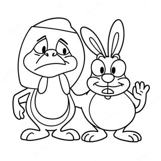 Ren And Stimpy Silly Adventure Coloring Page 19369-16188