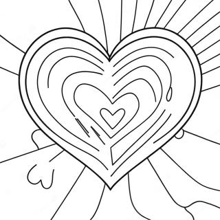 Colorful Rainbow Heart Coloring Page 19399-16210