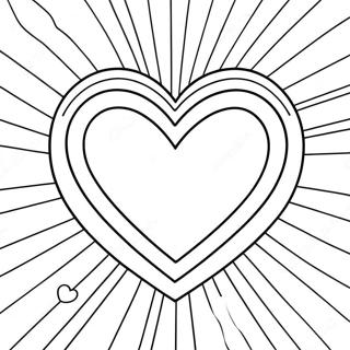 Colorful Rainbow Heart Coloring Page 19399-16211