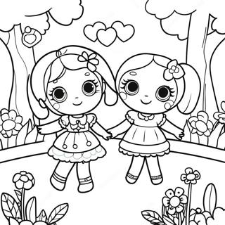 Lalaloopsy Dolls In A Magical Garden Coloring Page 19419-16226