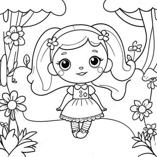 Lalaloopsy Dolls In A Magical Garden Coloring Page 19419-16227