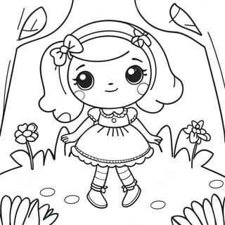 Lalaloopsy Dolls In A Magical Garden Coloring Page 19419-16228