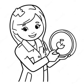 Cute Phlebotomist Drawing Coloring Page 19449-16251