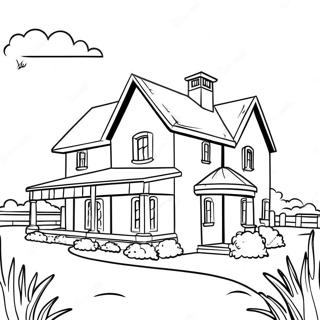 Farmhouse Coloring Page 19458-16255