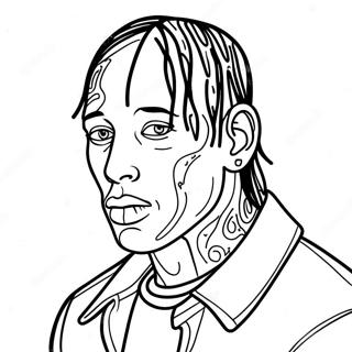 Travis Scott Coloring Page 19498-18246