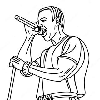 Travis Scott Performing On Stage Coloring Page 19499-18252