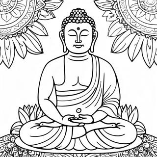 Meditating Buddha Coloring Page 19509-18257